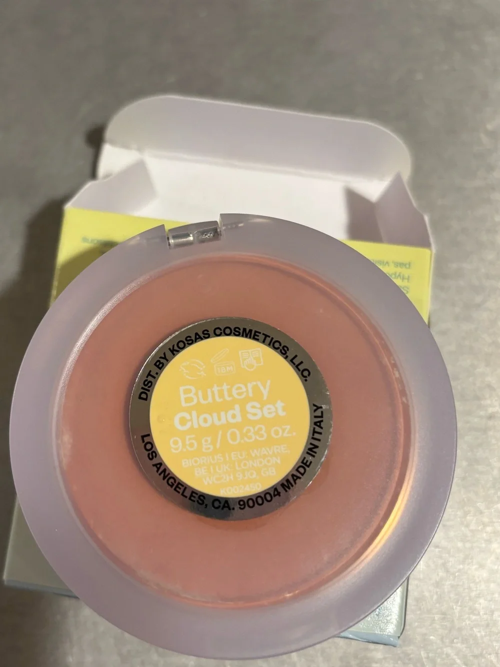 Kosas Cloud Set Baked Setting & Smoothing Powder - Buttery Yellow Box